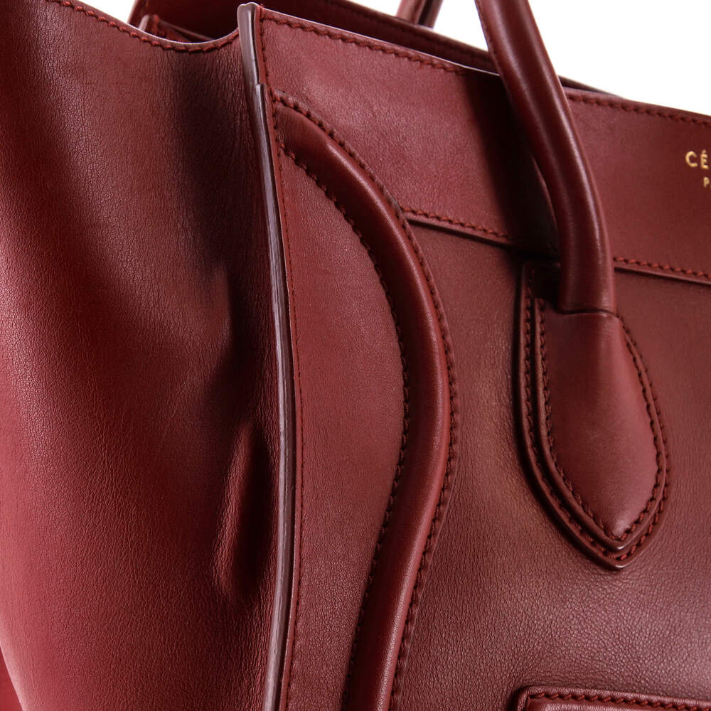 Celine Luggage Bag Smooth Leather Mini #247209C10B - Picture 7 of 9